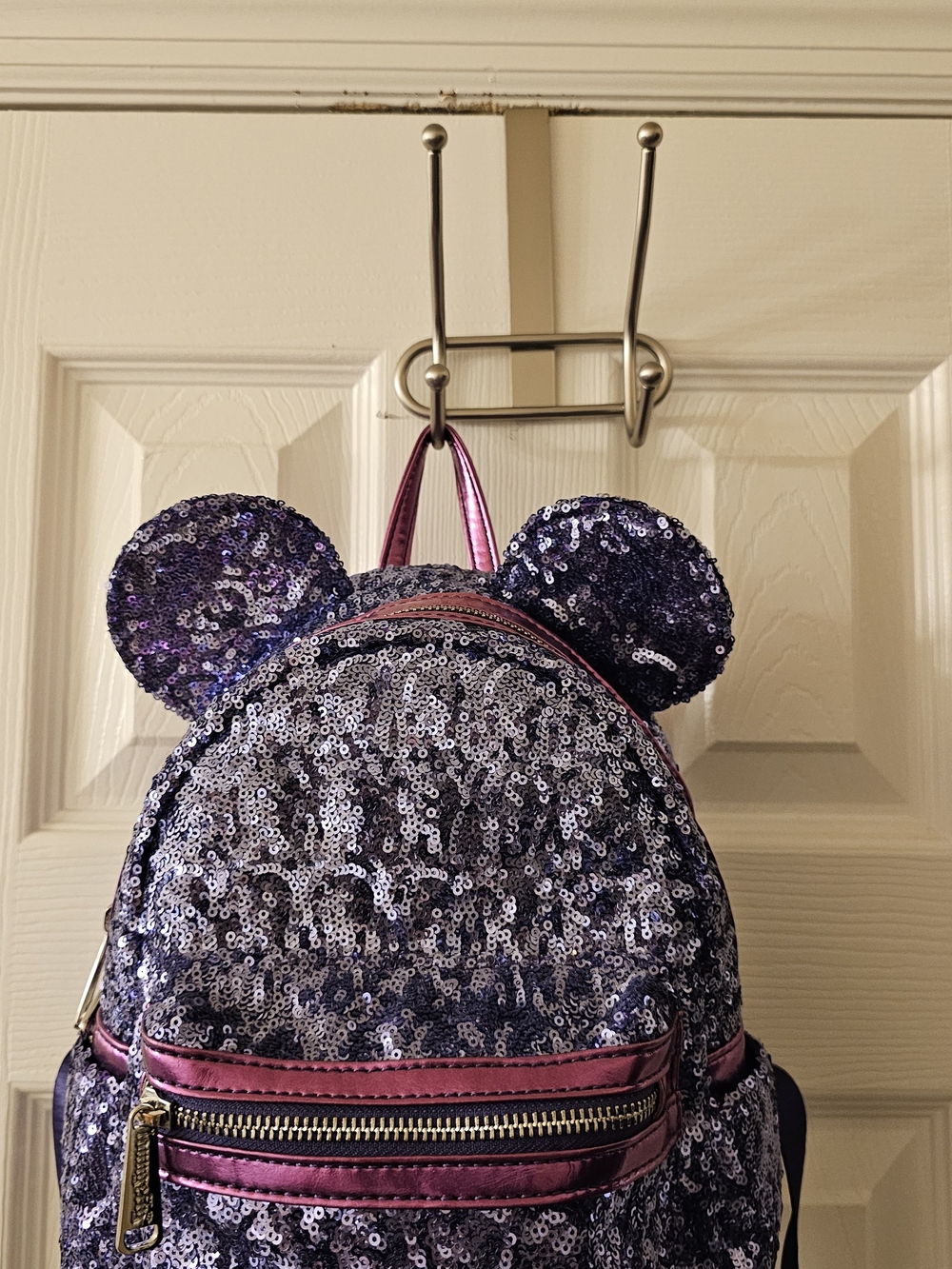 Loungefly Purple Sequin Ear Mini Backpack